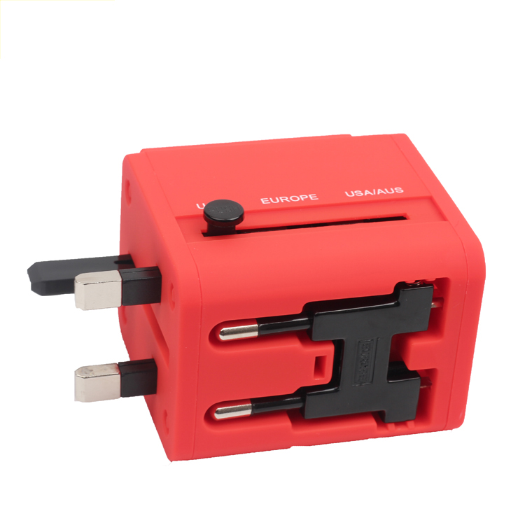 AU 美国英国欧盟世界多国旅行适配器带 USB 充电器 - 3