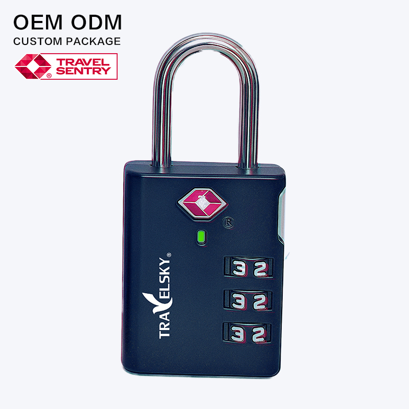 OEM ODM 3 数字 TSA 锁旅行组合挂锁，带 TSA 行李检查状态功能