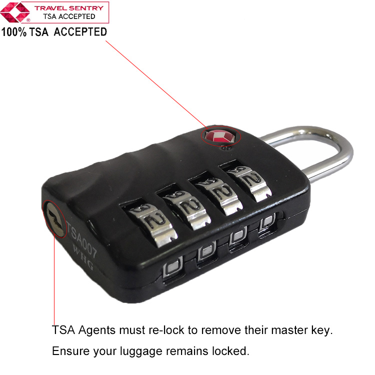 TSA approved 4 digit combination lock-2 TSA 批准的 4 位密码锁 - 2